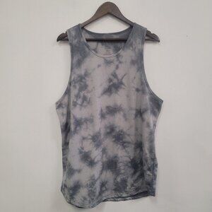 BYLT Mens Cloud Dye Tank Top Size XL Blue White Sleeveless Round Neck Athletic